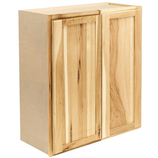 30" - 42" Wall Kitchen Cabinet Rustic Hickory