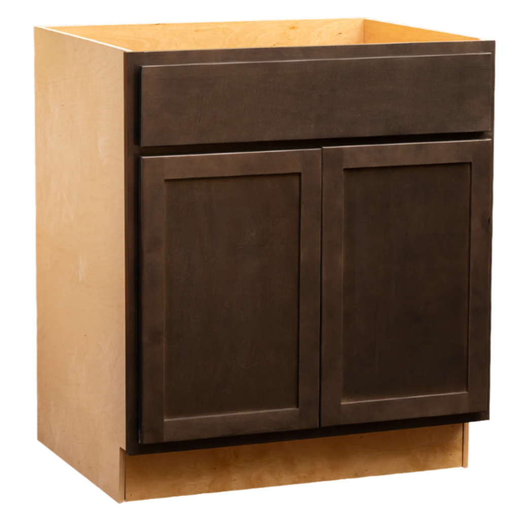 27" - 36" Kitchen Cabinet Espresso Stain Base Cabinet