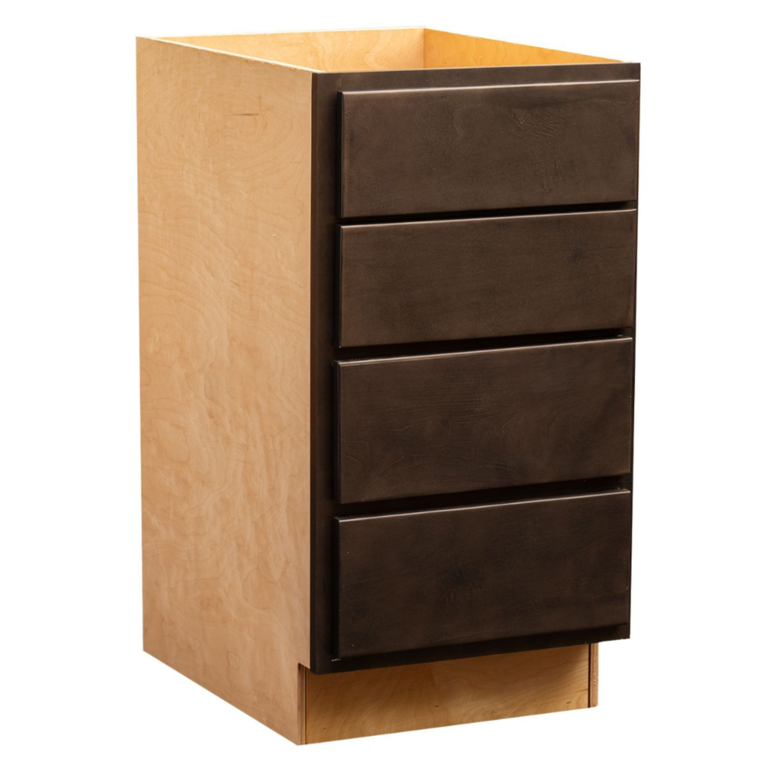 4 Drawer Kitchen Cabinet Espresso Stain Base Cabinet