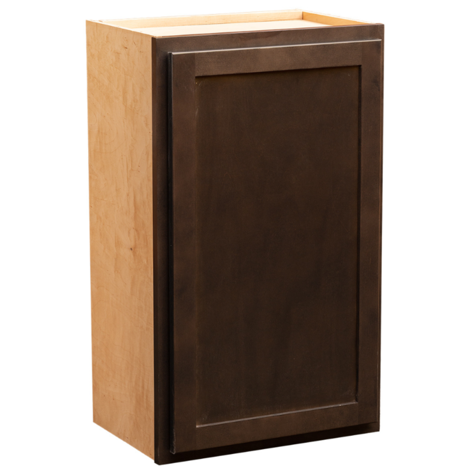 Quicklock Espresso Stain Wall Cabinet - Single Door