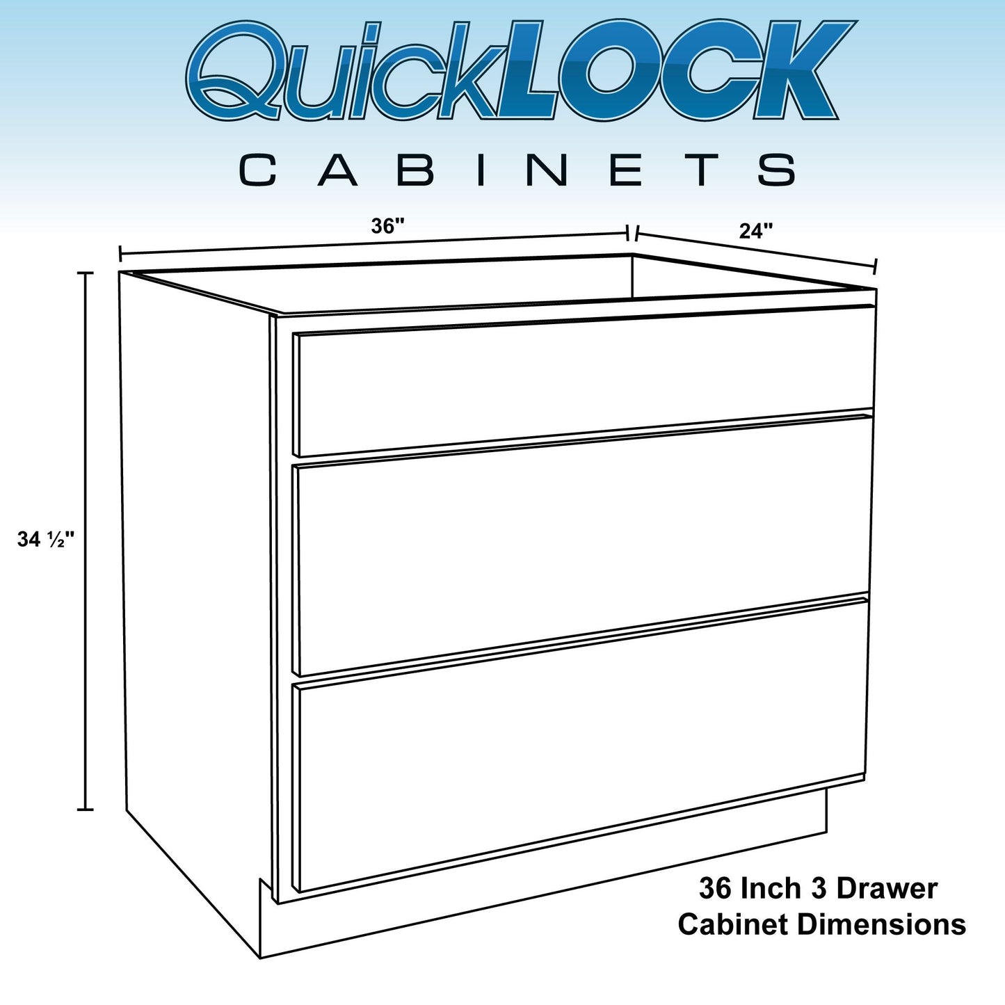3 Drawer kitchen Cabinet Provincial Stain Base Cabinet