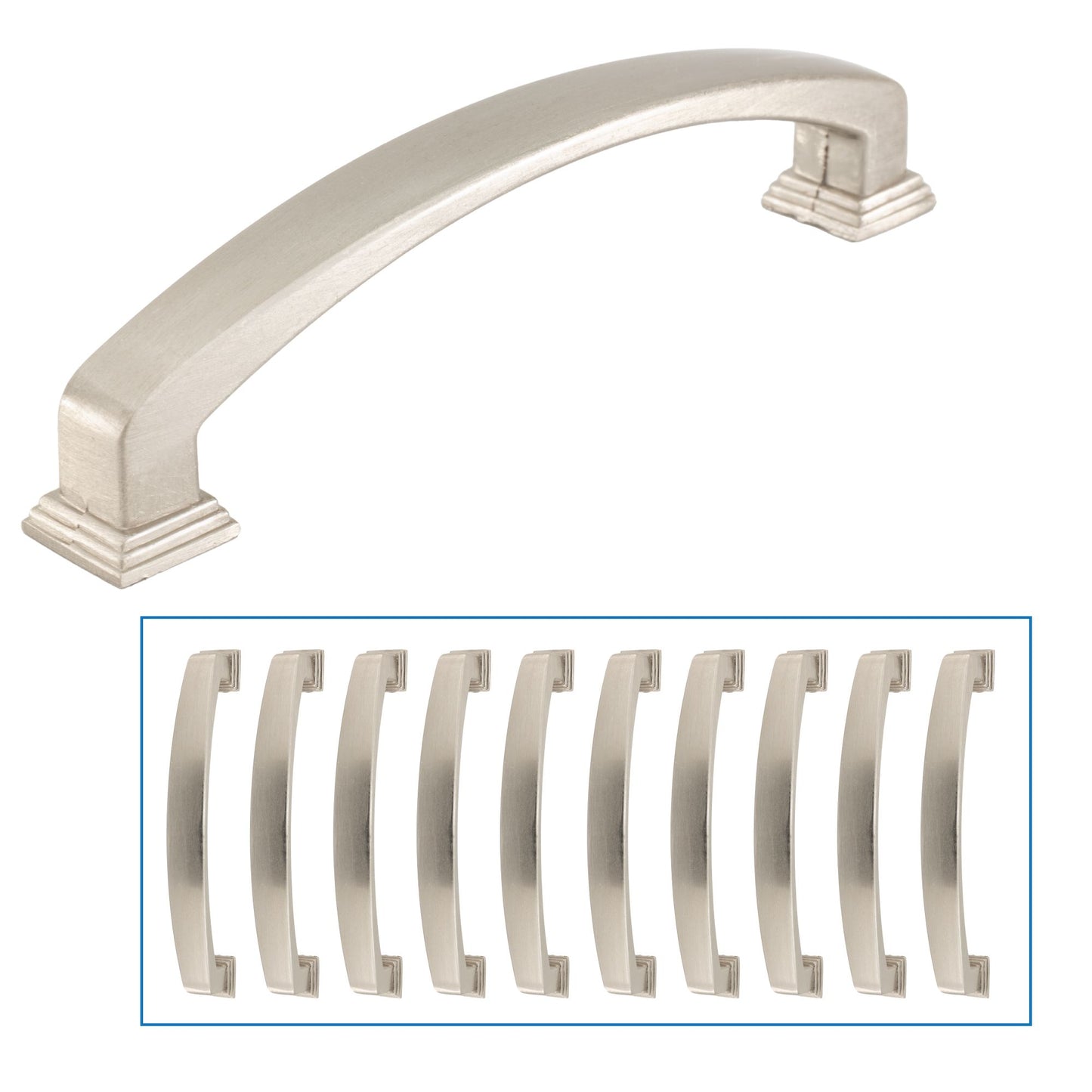 Drawer Pull & Cabinet Handle 3 ¾" Brushed Nickel