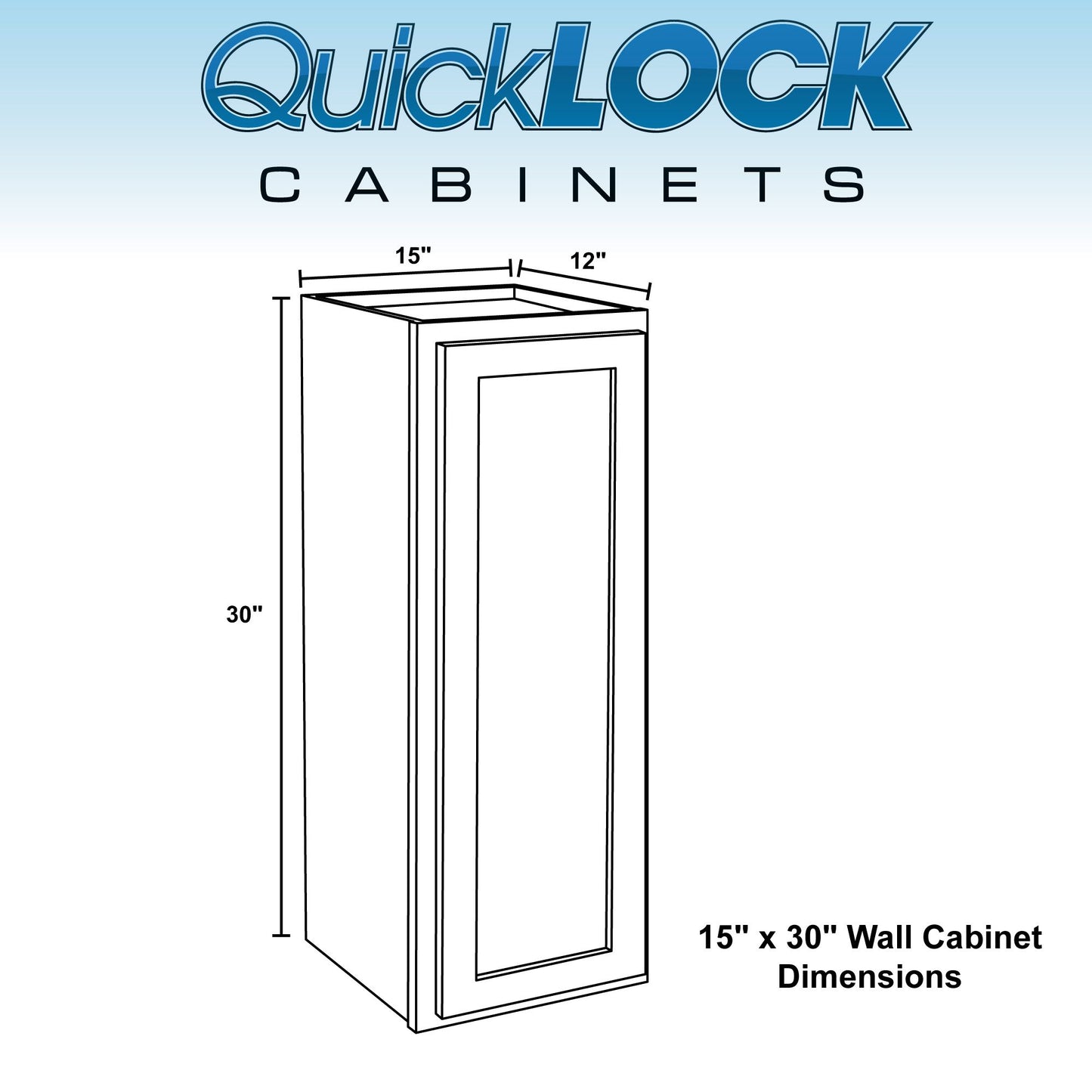 9" - 15" Wall Kitchen Cabinet Rustic Hickory
