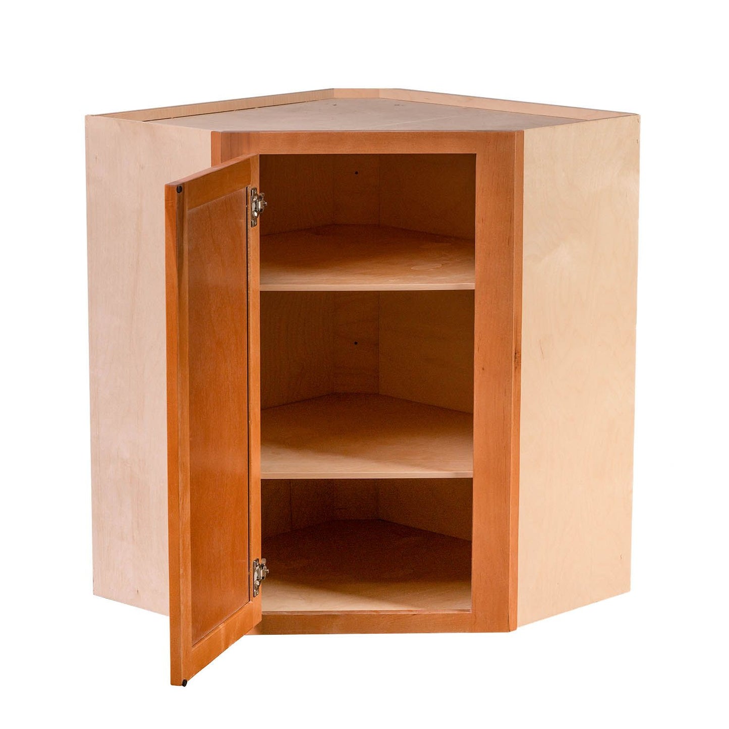 Quicklock Provincial Stain Wall Corner Cabinet