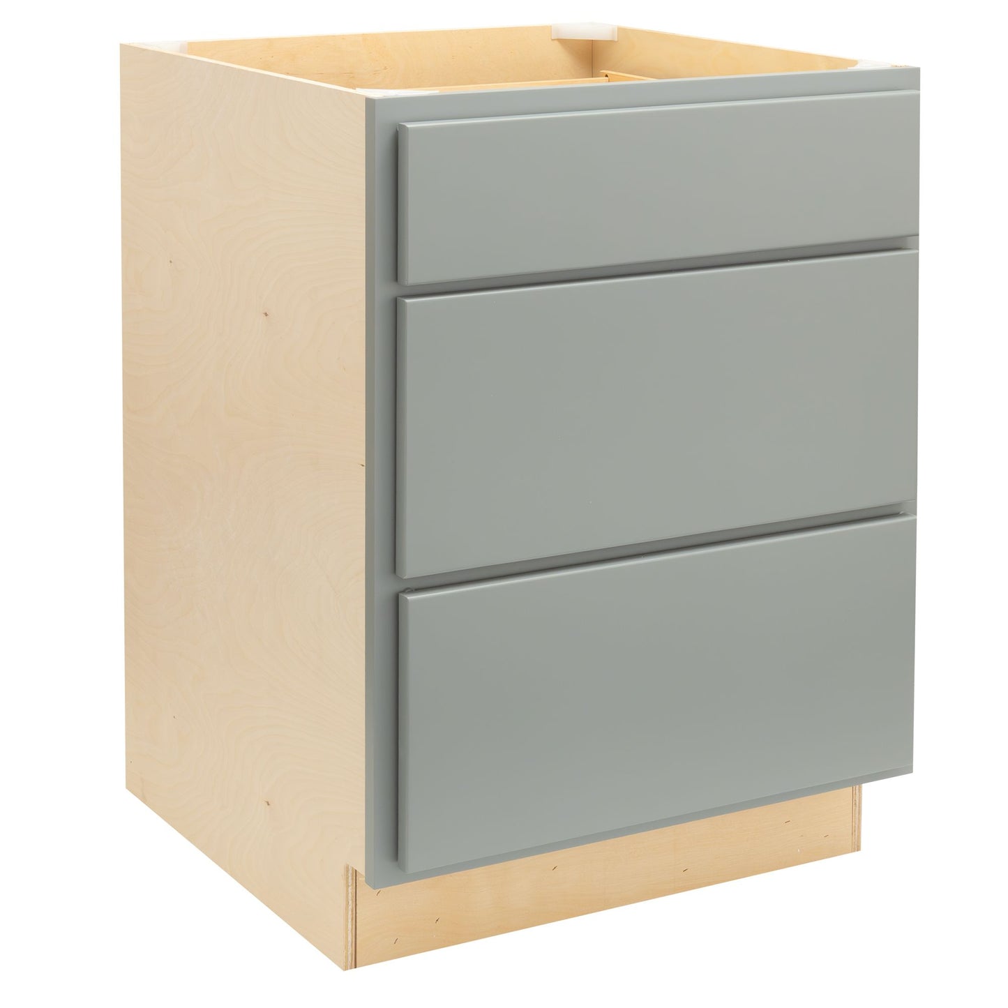 3 Drawer Kitchen Cabinet Magnetic Gray Base Cabinet