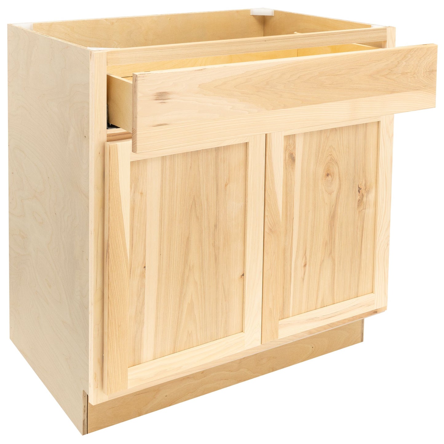 Raw Hickory Kitchen Cabinet Set