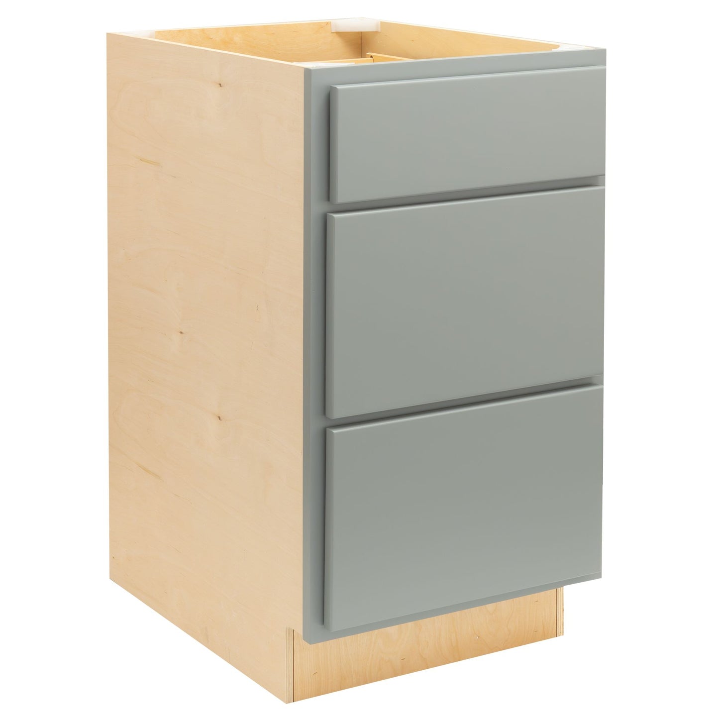 3 Drawer Kitchen Cabinet Magnetic Gray Base Cabinet