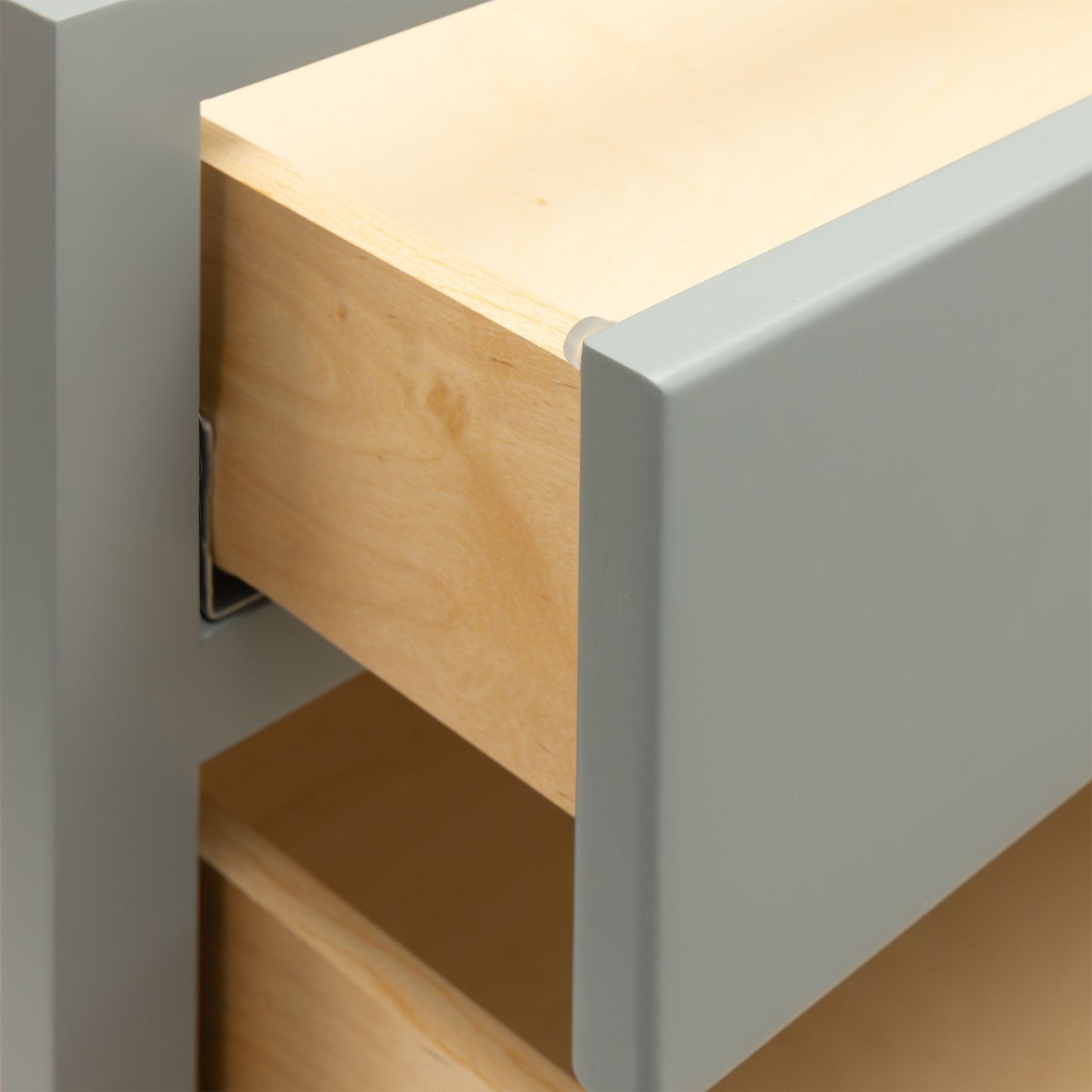 Quicklock Magnetic Gray 3 Drawer Vanity Base Cabinet