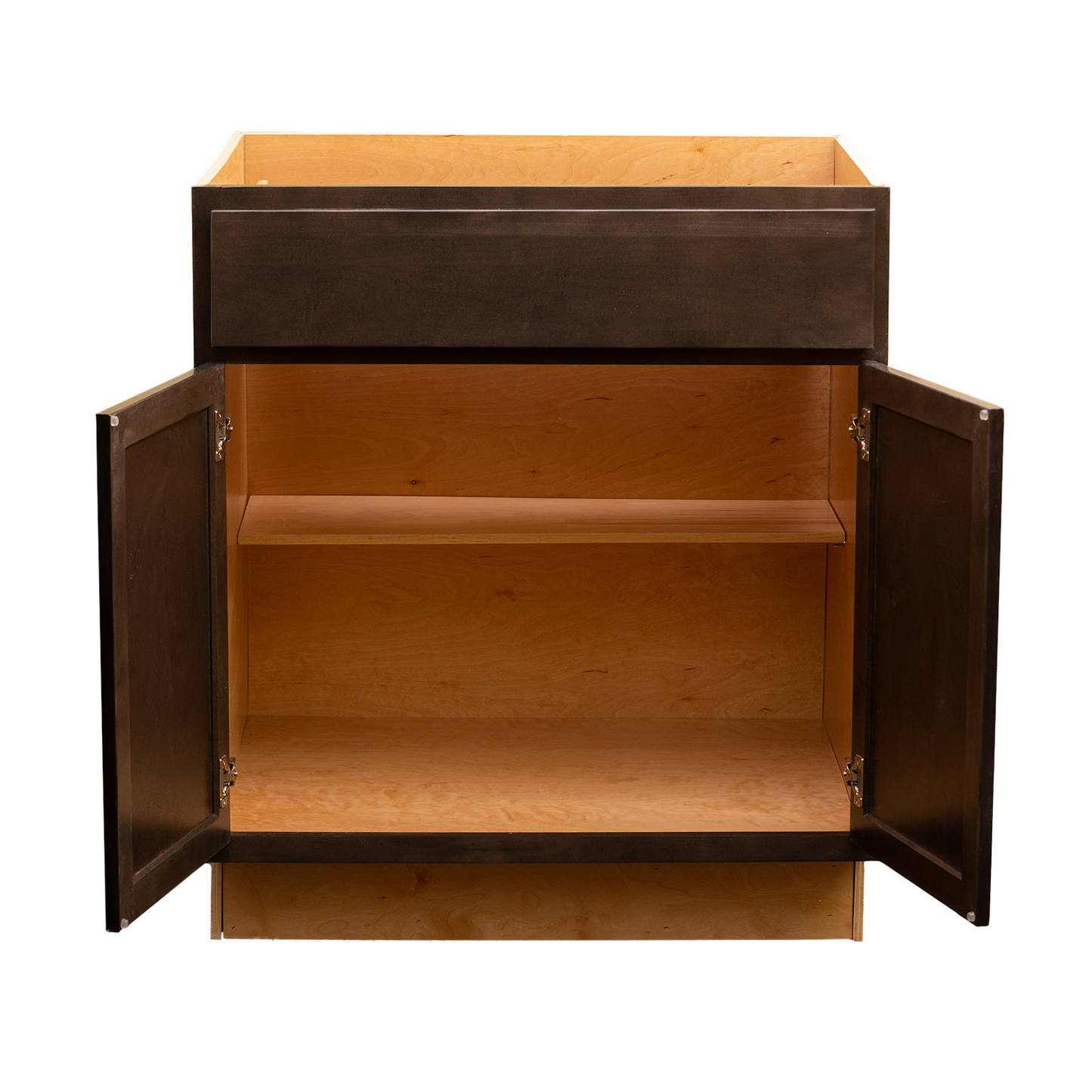27" - 36" Kitchen Cabinet Espresso Stain Base Cabinet