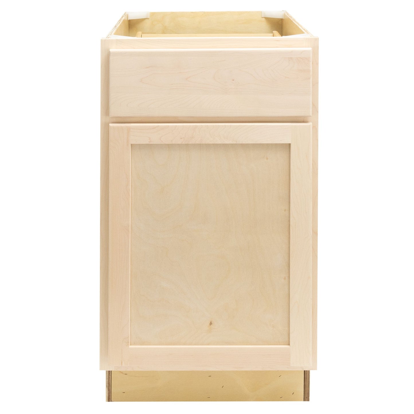 Trash Bin Kitchen Cabinet Raw Maple Base Cabinet
