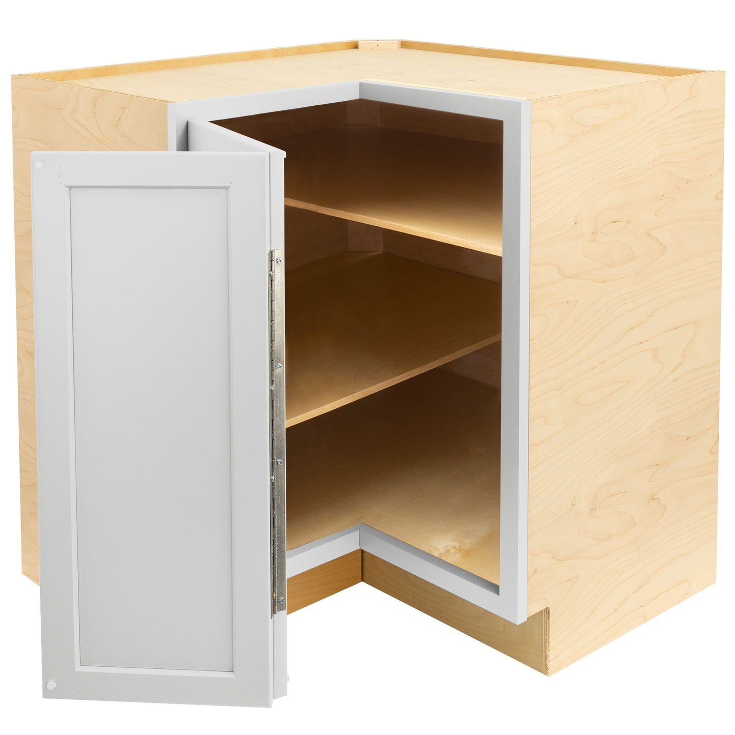 Easy Reach Kitchen Cabinet Pure White Corner Base Cabinet