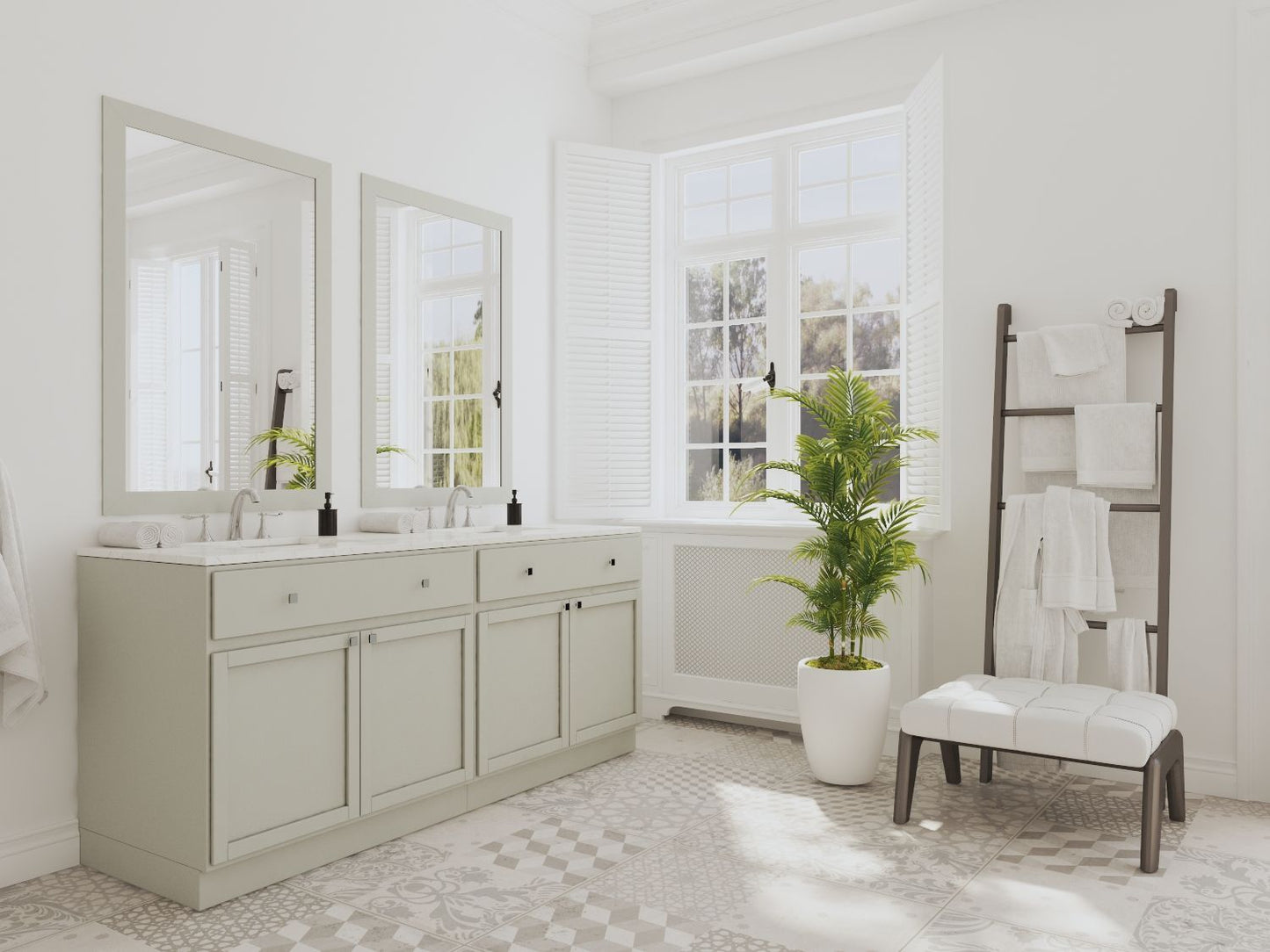 Quicklock Magnetic Gray 3 Drawer Vanity Base Cabinet