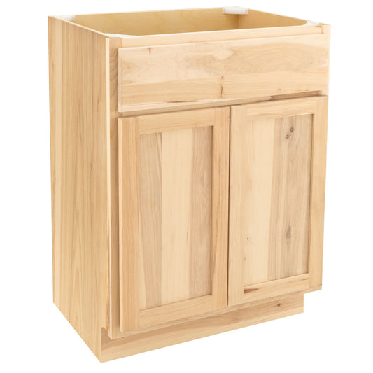 24" Bathroom Vanity | Raw Hickory