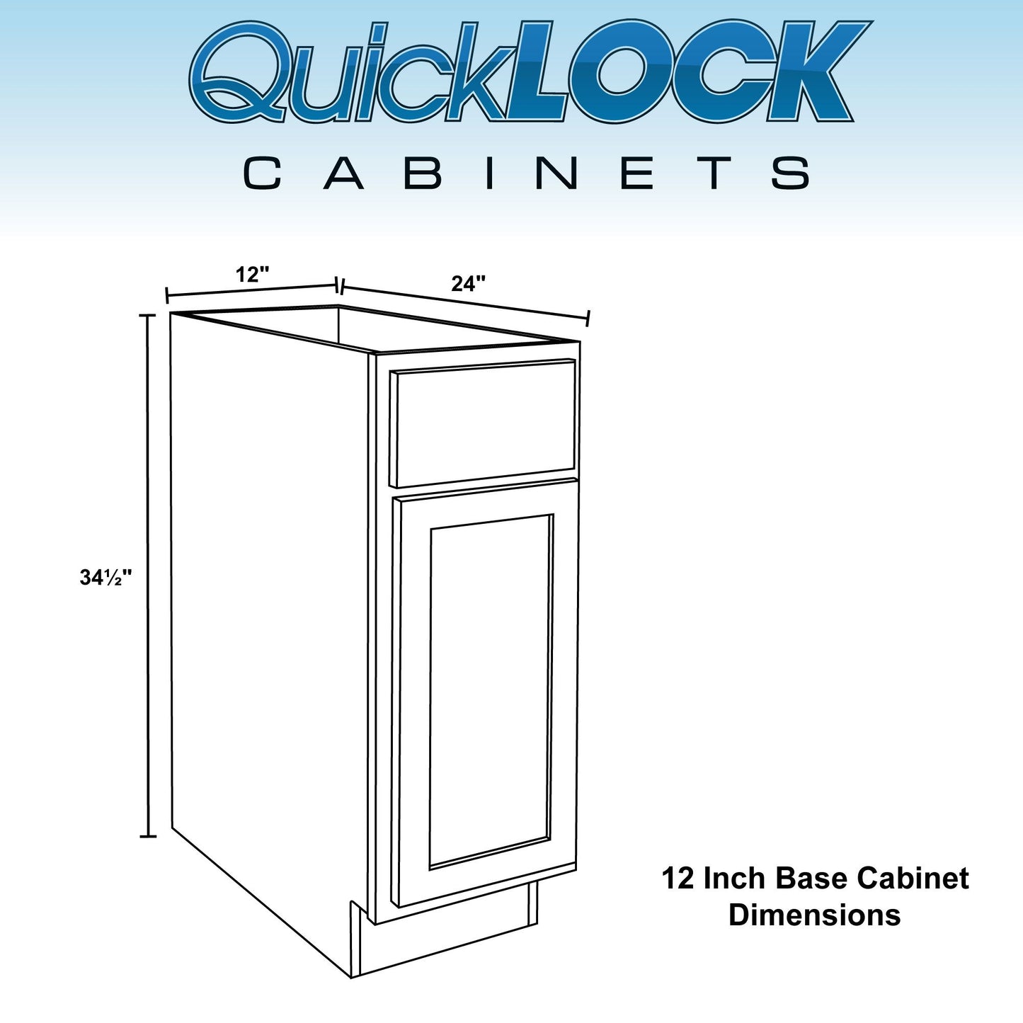 12" - 24" Kitchen Cabinet Raw Maple Base Cabinet