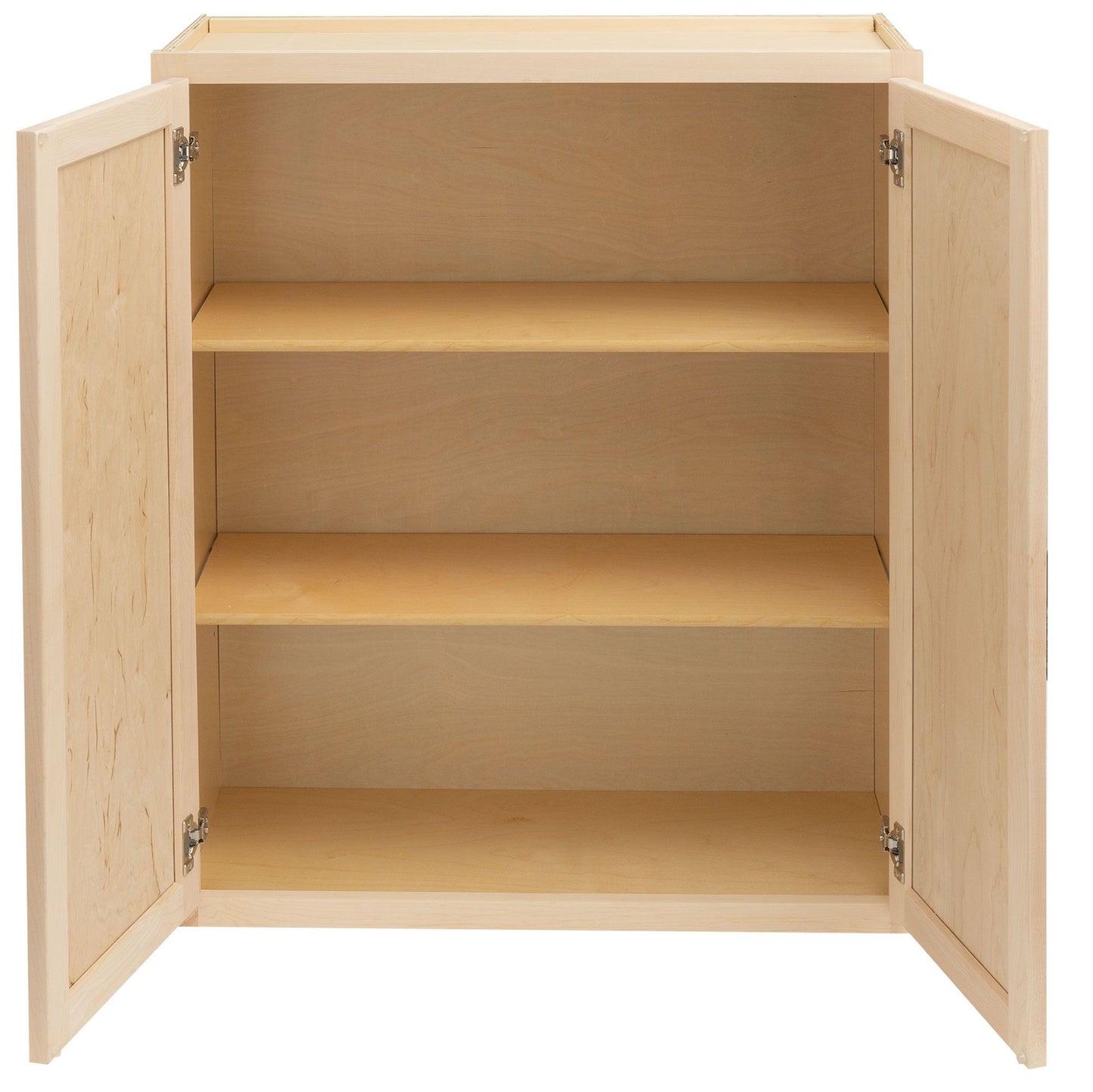 Laundry Room 2 Cabinet Set Raw Maple