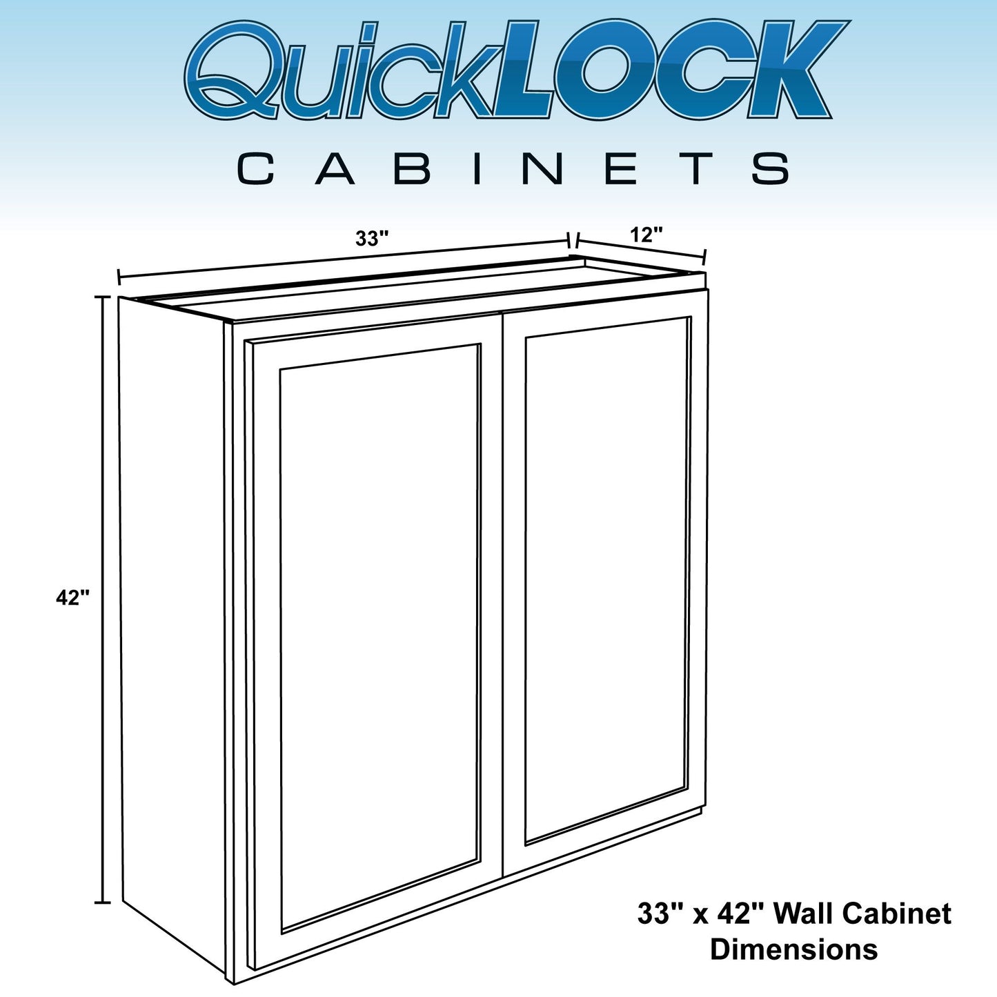 30" - 42" Wall Kitchen Cabinet Rustic Hickory