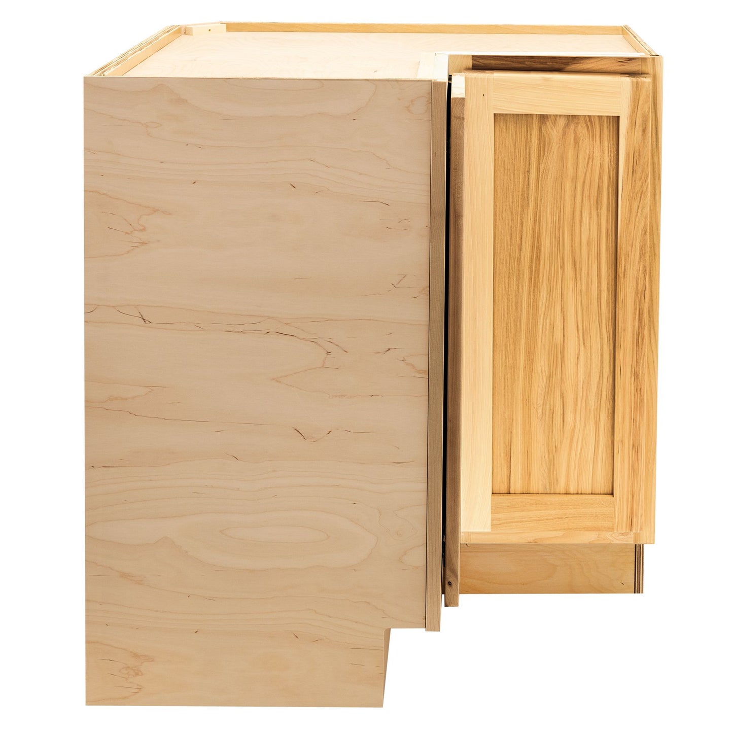 Easy Reach Kitchen Cabinet Rustic Hickory Corner Base Cabinet