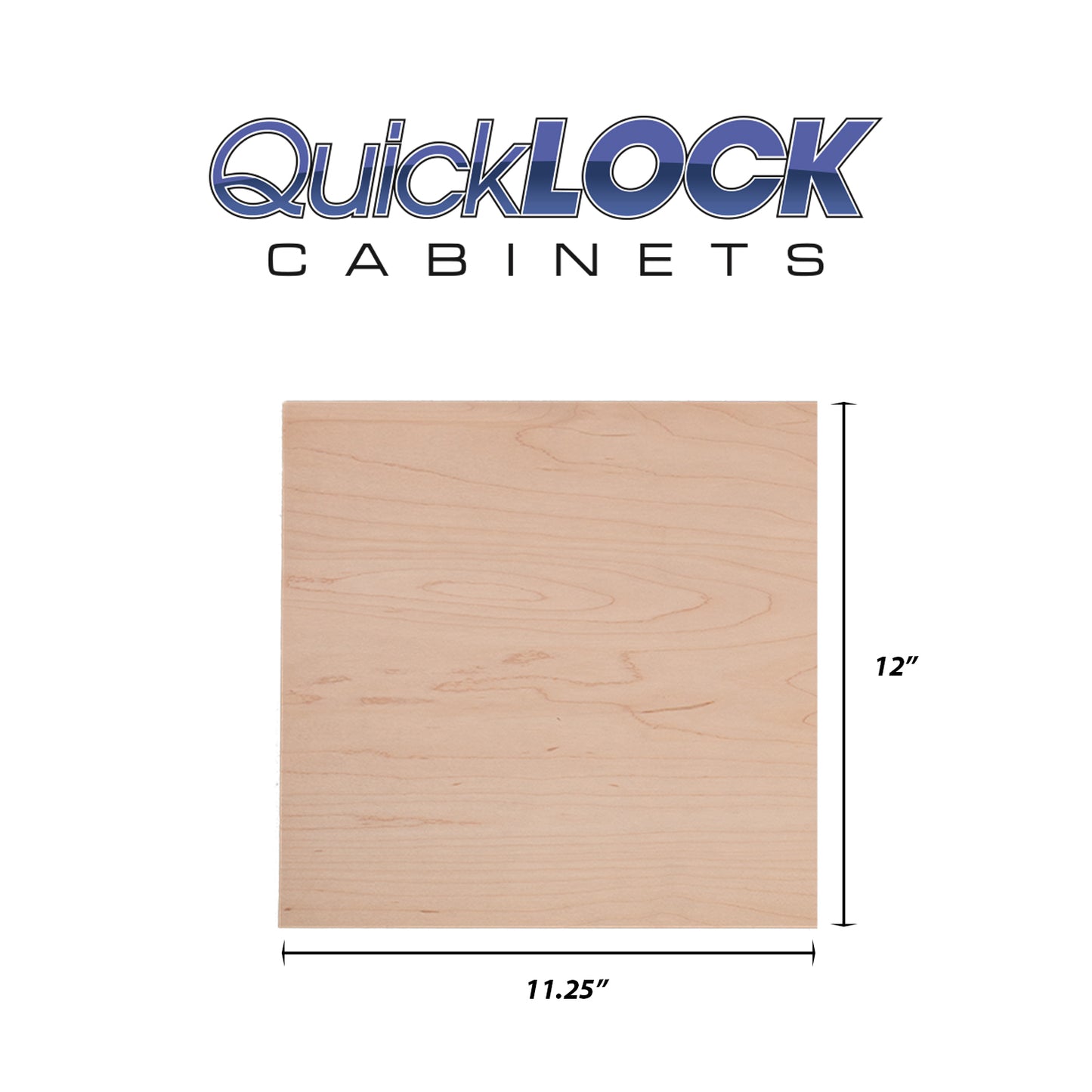 Quicklock RTA (Ready-to-Assemble) Raw Maple .25"X11.25"X12" End Panel