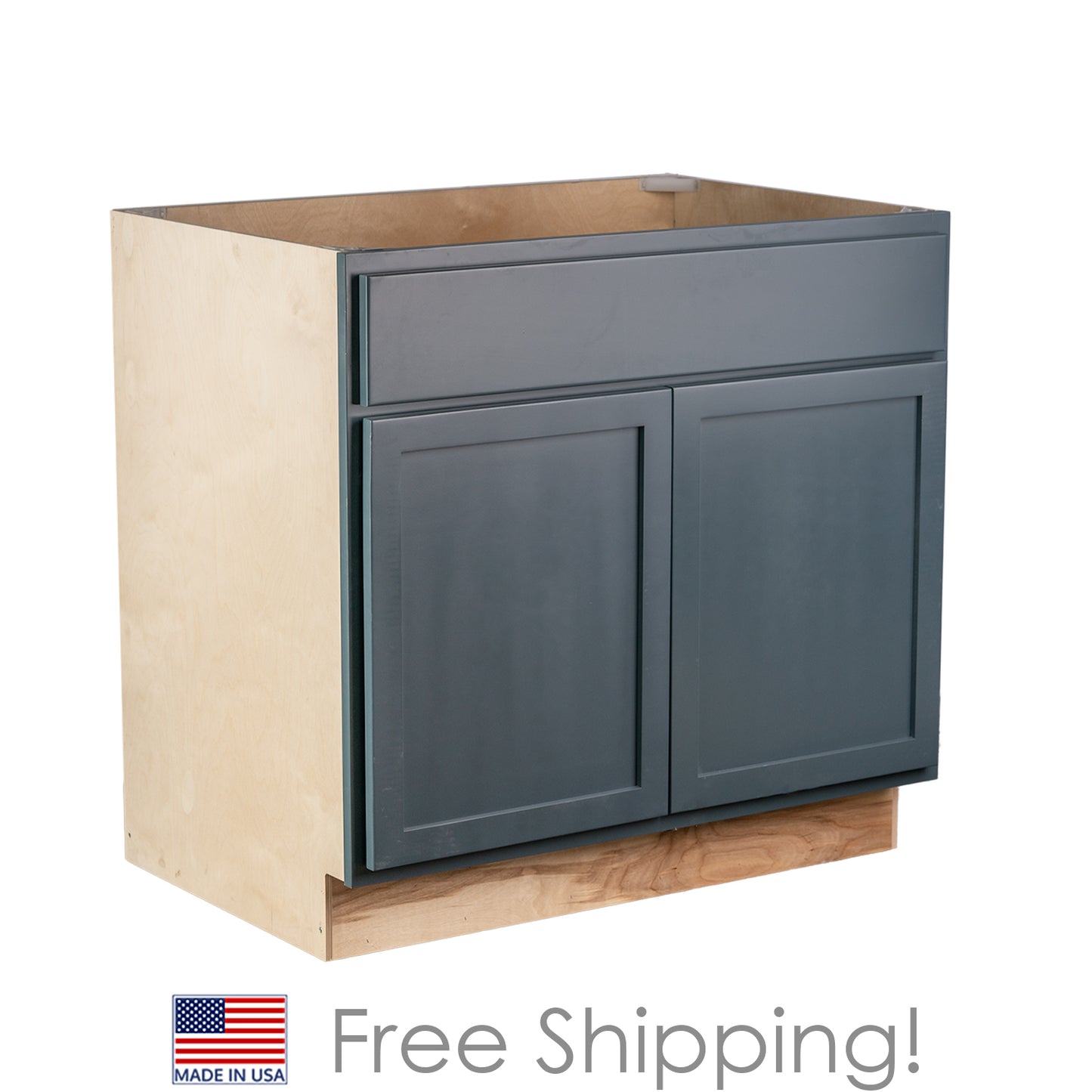 Quicklock RTA (Ready-to-Assemble) Needlepoint Navy Base Cabinet | 30"Wx34.5"Hx24"D