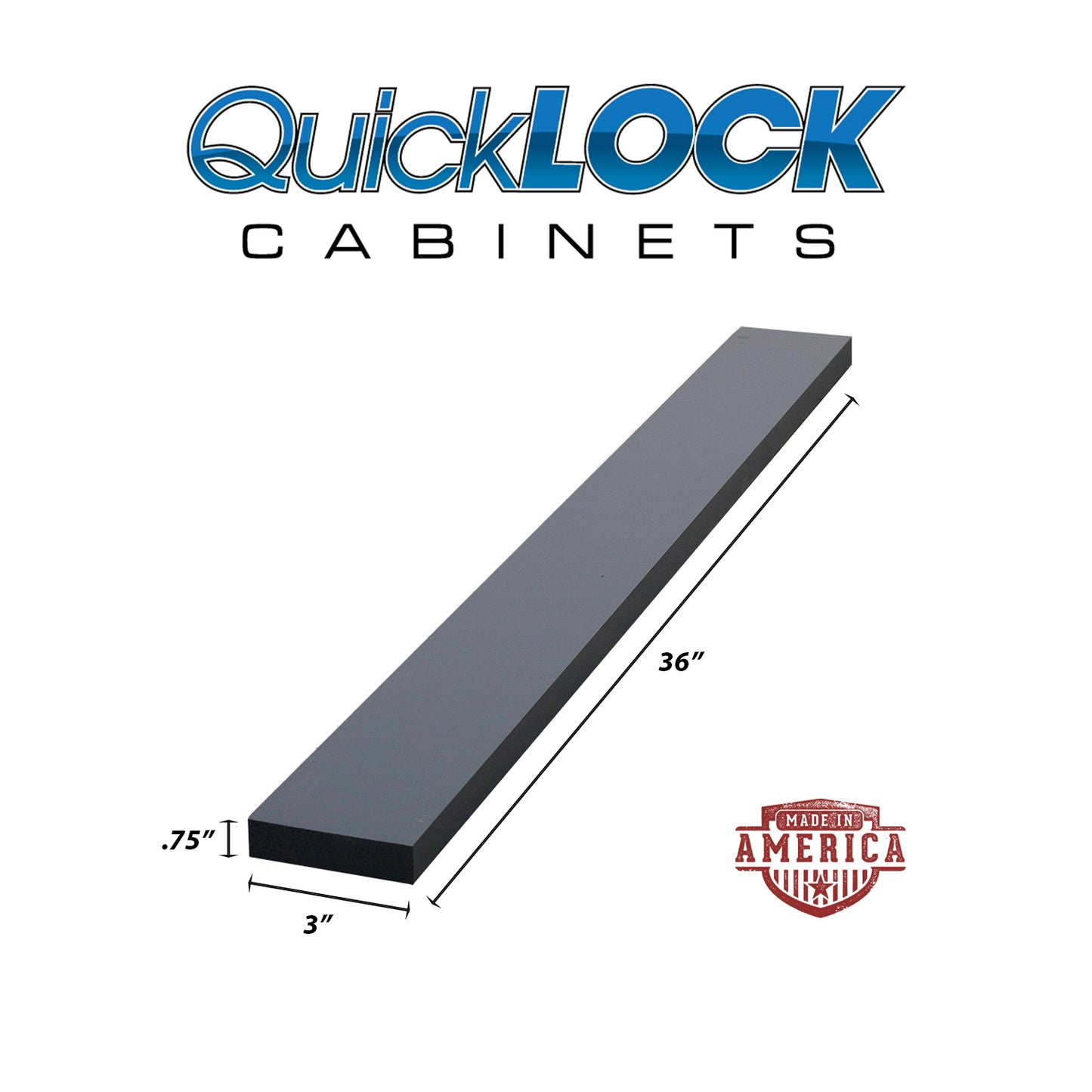 Quicklock RTA (Ready-to-Assemble) Needlepoint Navy .75"X3"X36" Filler