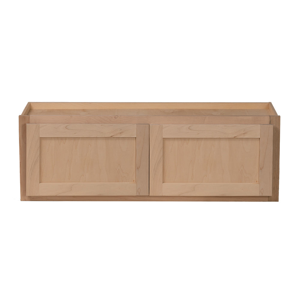 Quicklock RTA (Ready-to-Assemble) Raw Maple 36"Wx12"Hx12"D Refrigerator Wall Cabinet