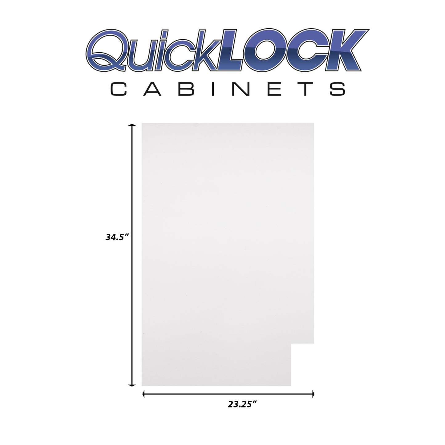 Quicklock RTA (Ready-to-Assemble) Pure White .25"X23.25"X34.5" End Panel - Left Side