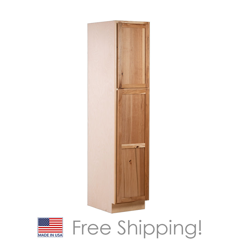 Quicklock RTA (Ready-to-Assemble) Rustic Hickory Pantry Cabinet 18"Wx84"Hx24"D