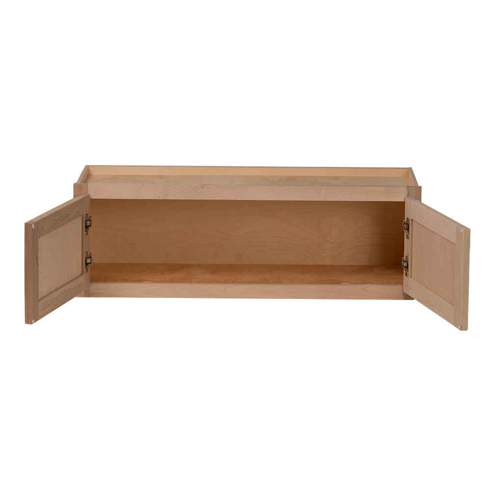 Quicklock RTA (Ready-to-Assemble) Raw Maple 30"Wx12"Hx12"D Microwave Wall Cabinet