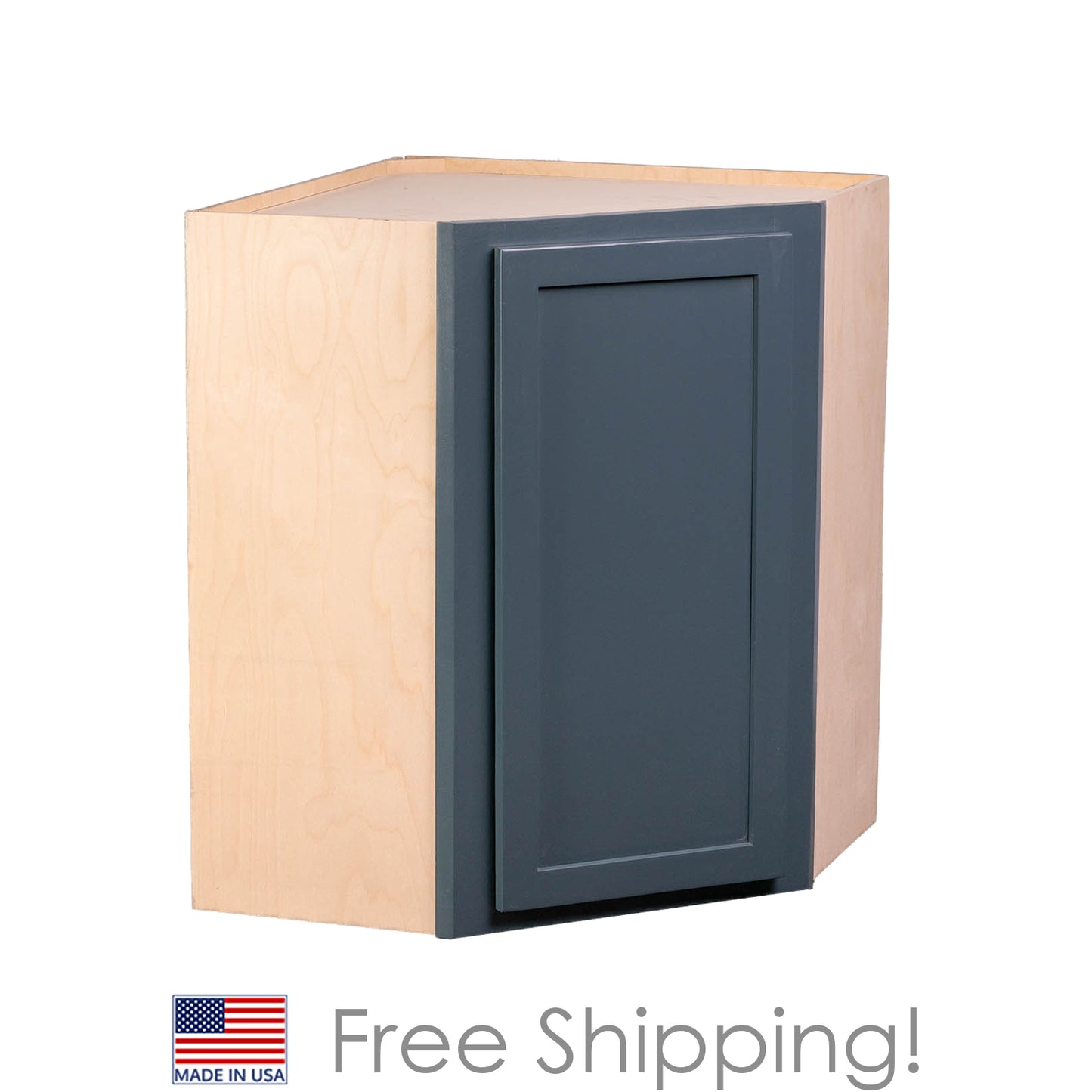Quicklock RTA (Ready-to-Assemble) Needlepoint Navy 24"WX30"HX12"D Wall Corner Cabinet