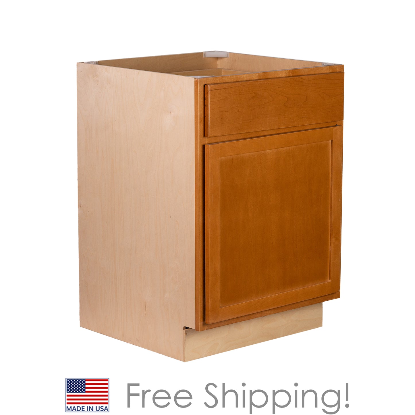 Quicklock RTA (Ready-to-Assemble) Provincial Stain Base Cabinet | 12"Wx34.5"Hx24"D