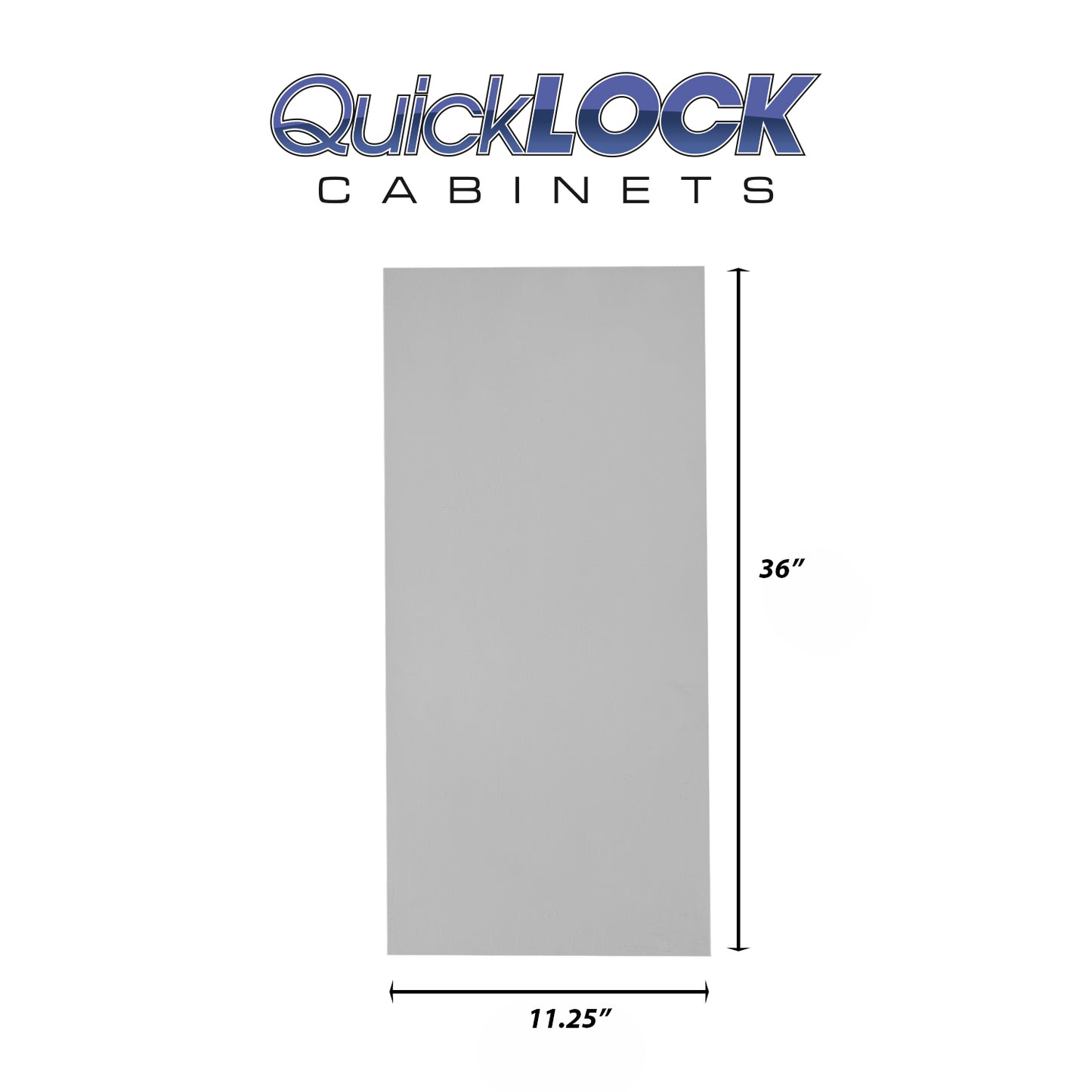 Quicklock RTA (Ready-to-Assemble) Magnetic Grey .25"X11.25"X36" End Panel