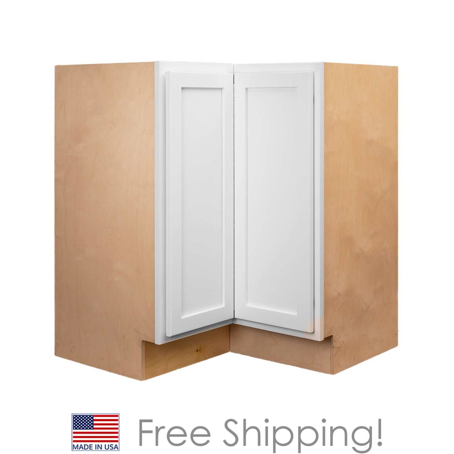 Quicklock RTA (Ready-to-Assemble) Pure White Lazy Susan Cabinet | 18"D x 30" W x 34.5"