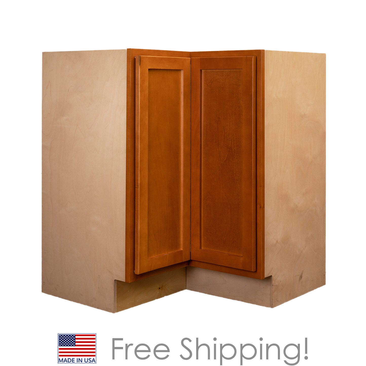 Quicklock RTA (Ready-to-Assemble) Provincial Stain Lazy Susan Cabinet | 18"D x 30" W x 34.5"