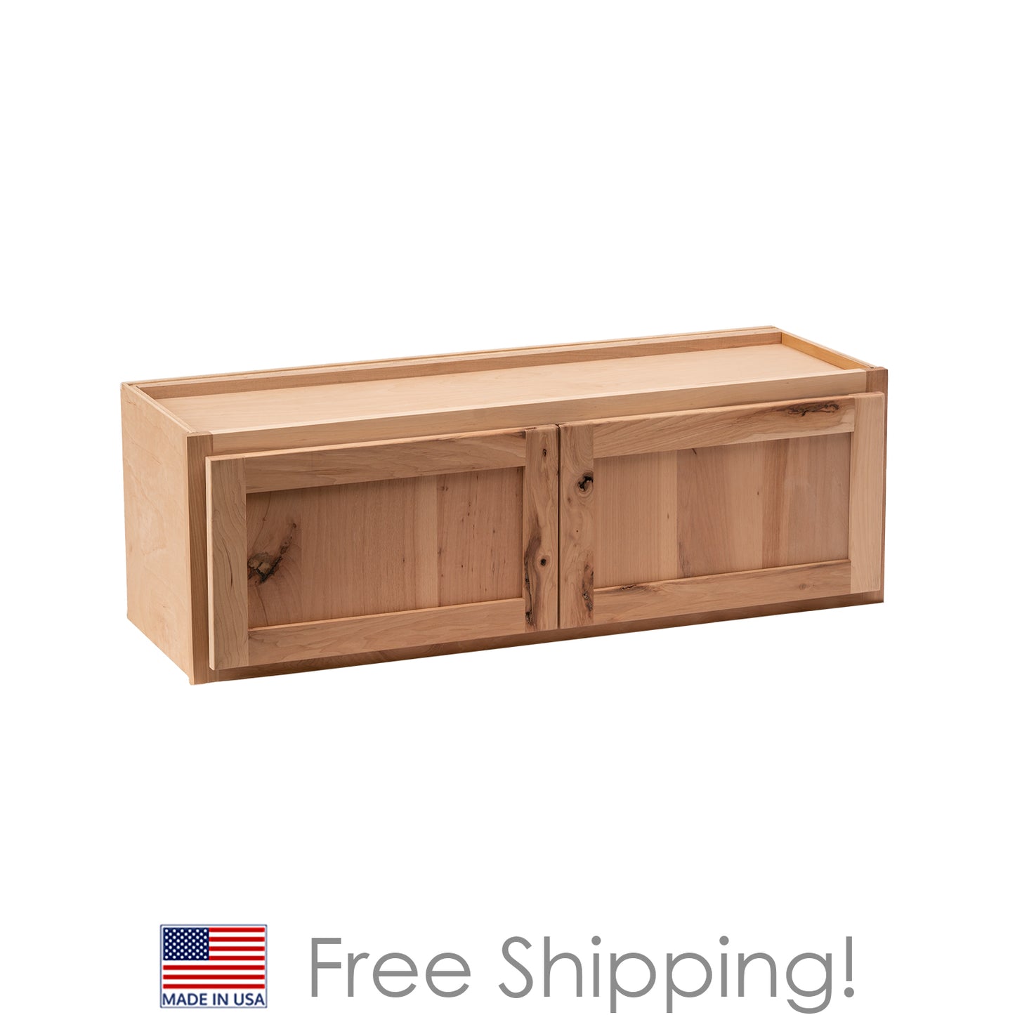 Quicklock RTA - Winding River Collection - Raw Hickory 30"Wx12"Hx12"D Microwave Wall cabinet