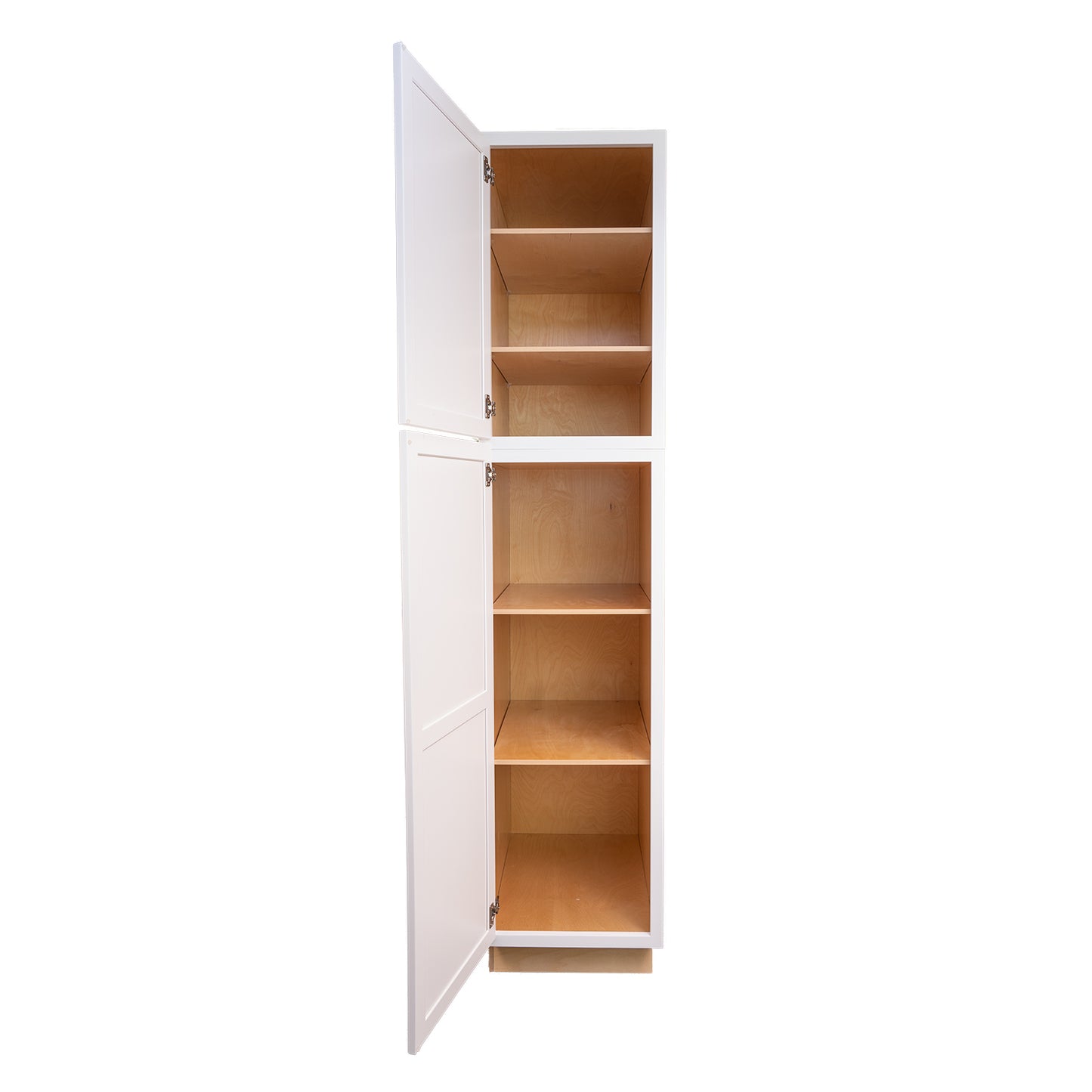 Quicklock RTA (Ready-to-Assemble) Pure White Pantry Cabinet 18"Wx84"Hx24"D