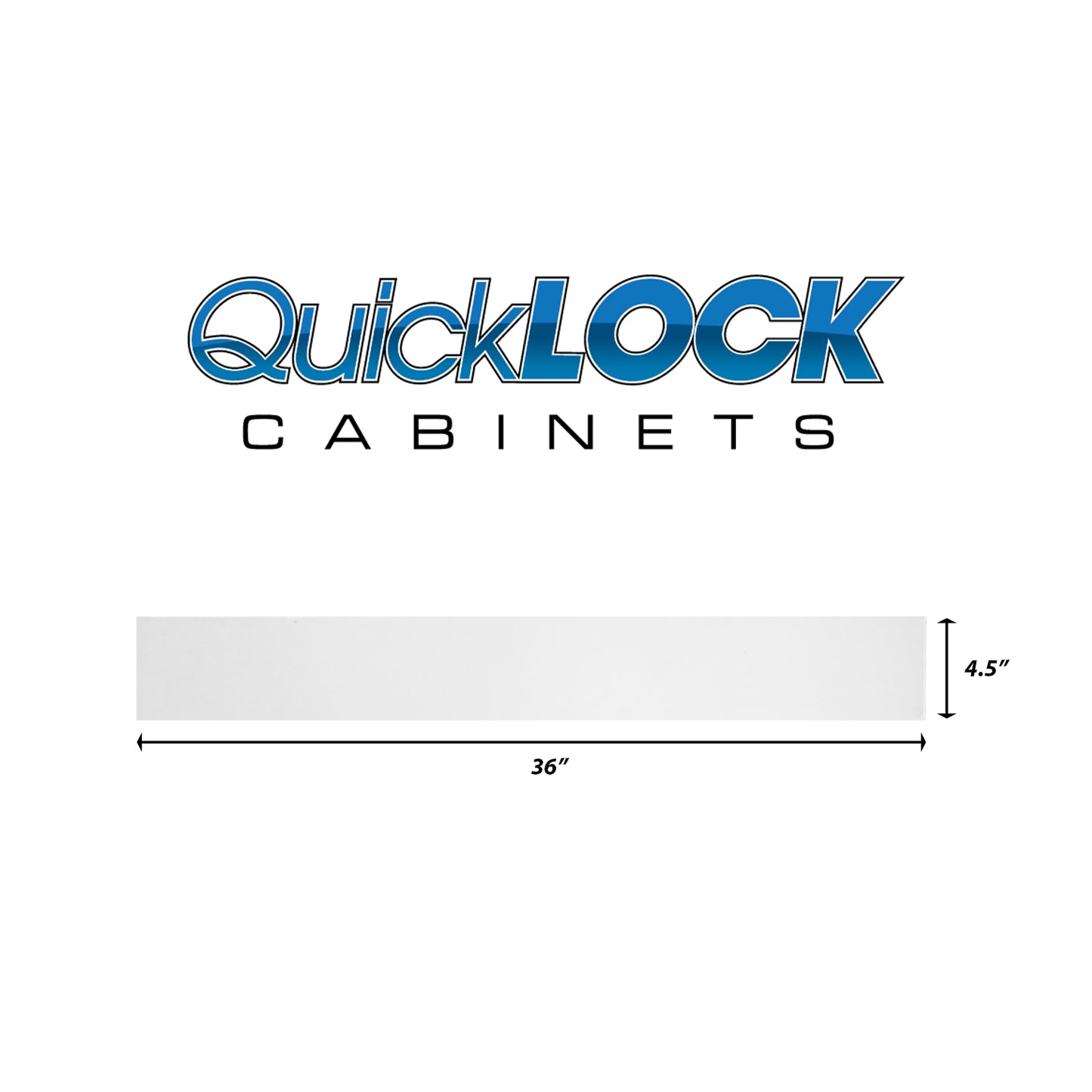 Quicklock RTA (Ready-to-Assemble) Pure White .25"X4.5"X36" Toe Kick