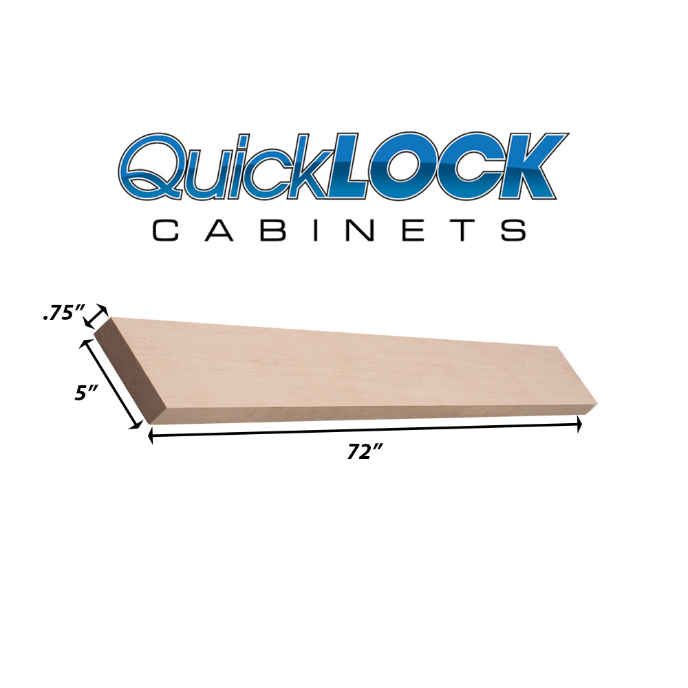 Quicklock RTA (Ready-to-Assemble) Raw Maple .75"X5"X72" Valance