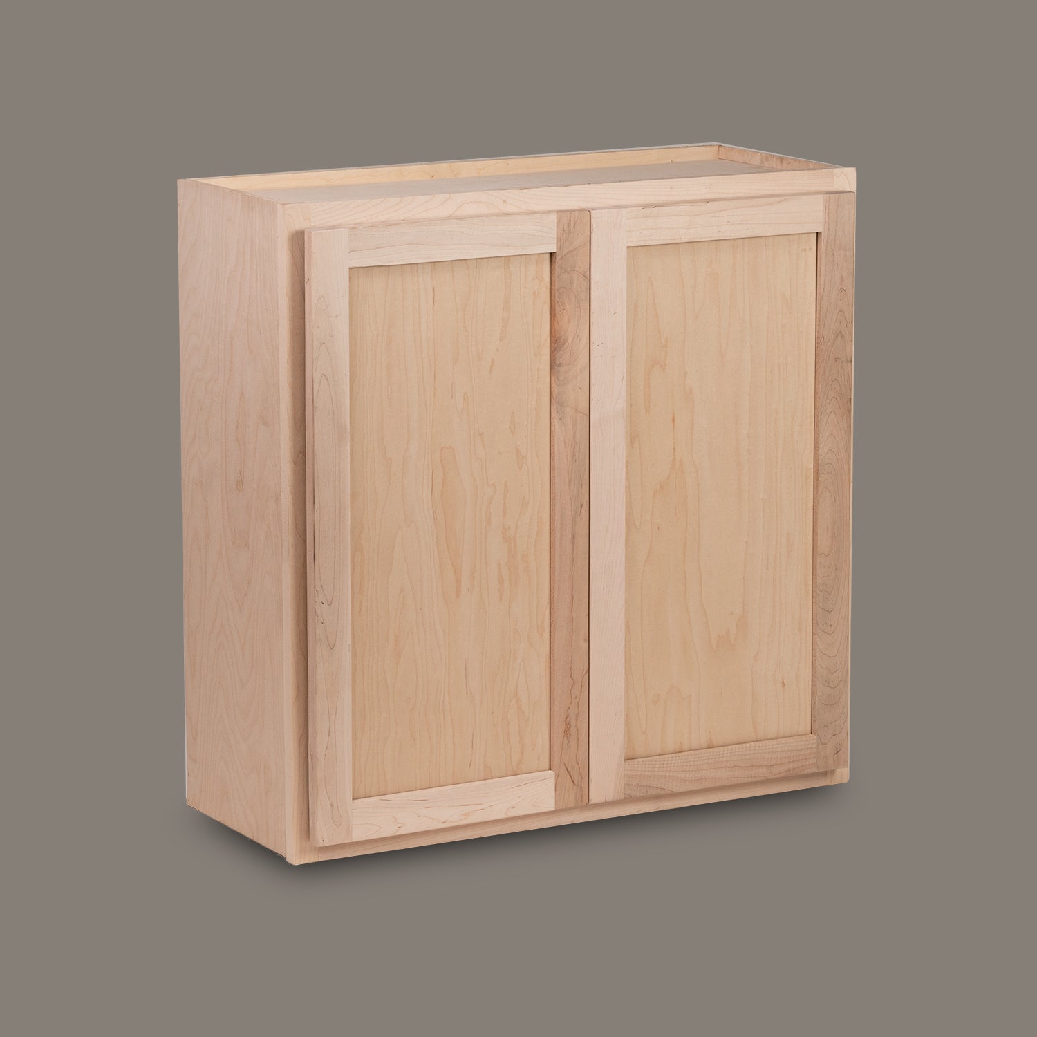 Raw Maple 42 Inch Tall Wall Cabinets