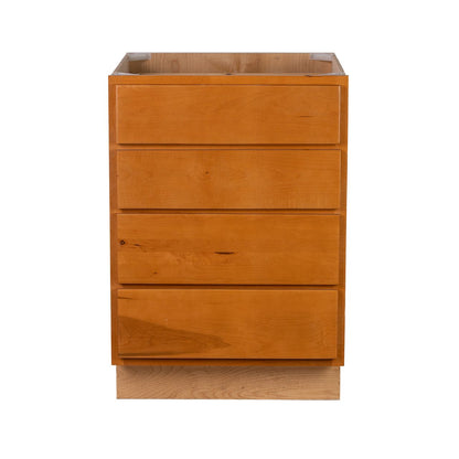 4 Drawer Kitchen Cabinet Provincial Stain Base Cabinet
