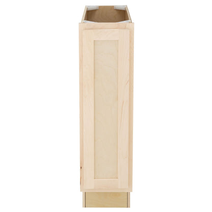 9" Kitchen Cabinet Raw Maple Base Cabinet