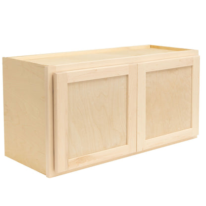 Microwave Wall Kitchen Cabinet Raw Maple