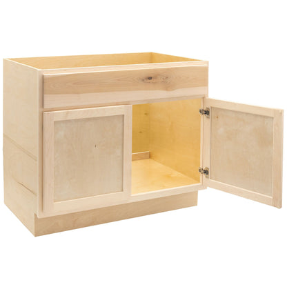 36" Bathroom Vanity | Raw Maple
