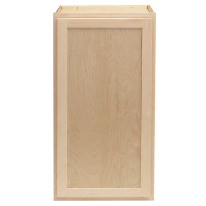 12" - 24" Wall Kitchen Cabinet Raw Maple