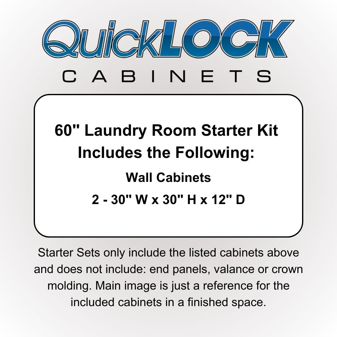 Magnetic Gray Laundry Room 2 Cabinets Kit