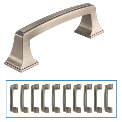 Drawer Pull & Cabinet Handle 3" Antique Silver