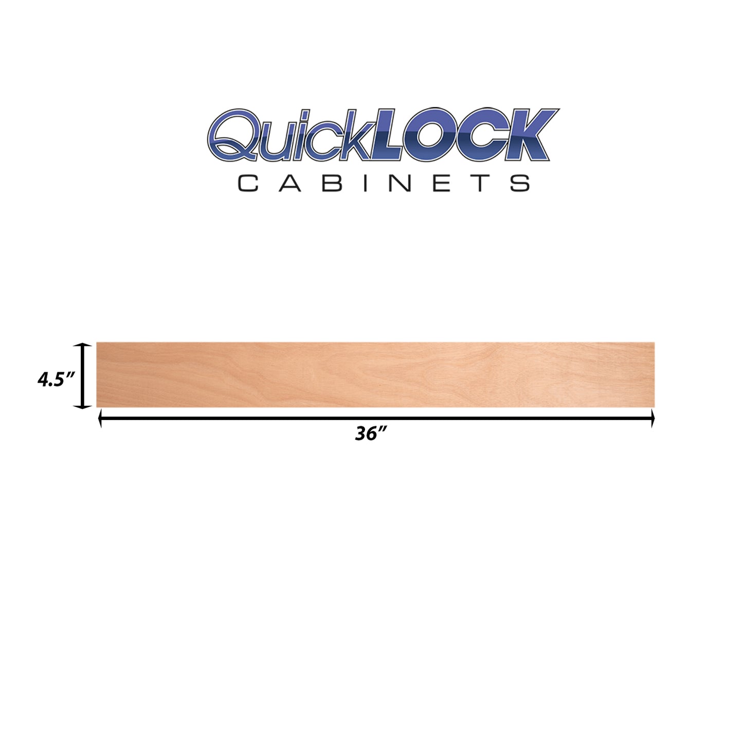 Quicklock RTA (Ready-to-Assemble) Raw Cherry .25"X4.5"X36" Toe Kick