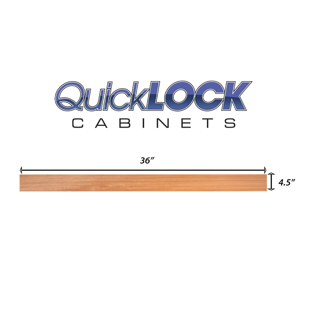 Quicklock RTA (Ready-to-Assemble) Raw Hickory .25"X4.5"X36" Toe Kick