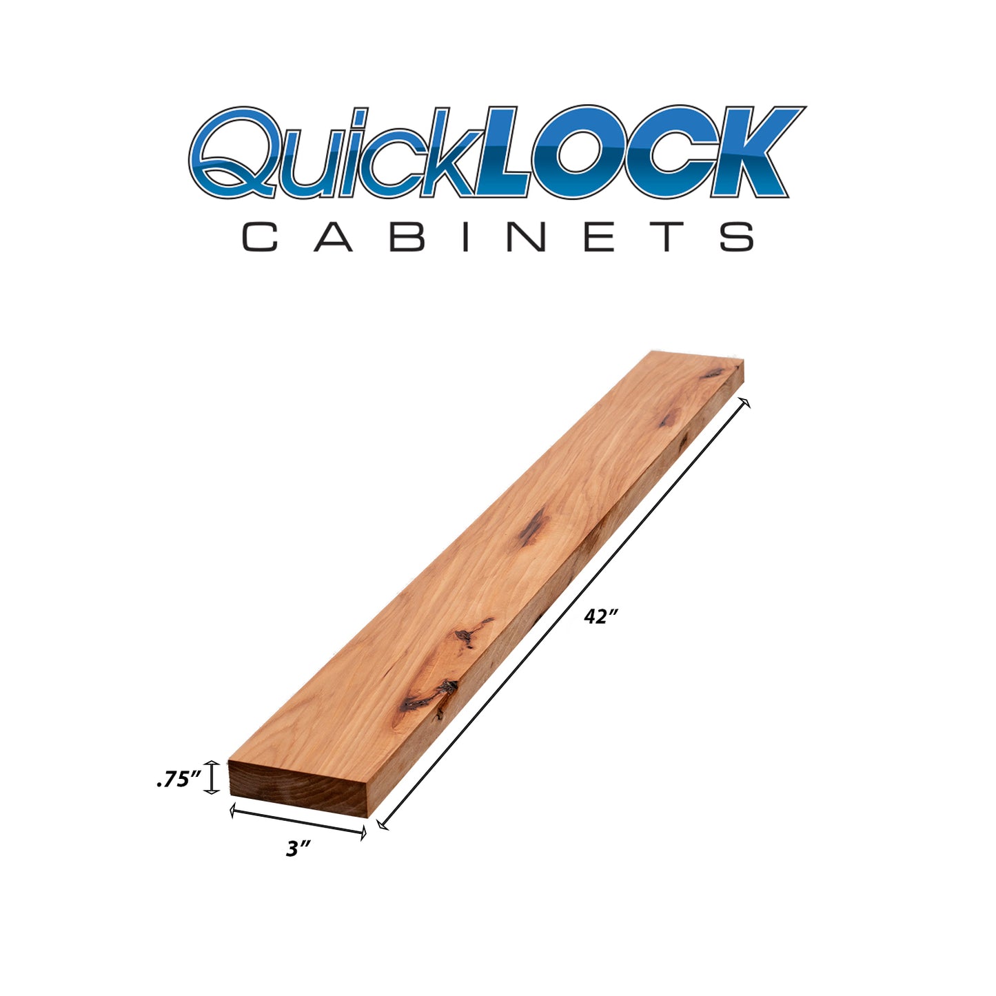 Quicklock RTA (Ready-to-Assemble) Rustic Hickory .75"X3"X42" Filler
