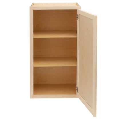 12" - 24" Wall Kitchen Cabinet Raw Maple