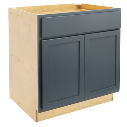 30" - 36" Kitchen Cabinet Needlepoint Navy Base Cabinet